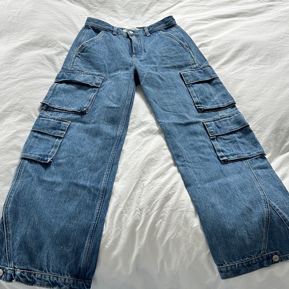 DENIM FORUM Women’s  Blue Cargo Pants